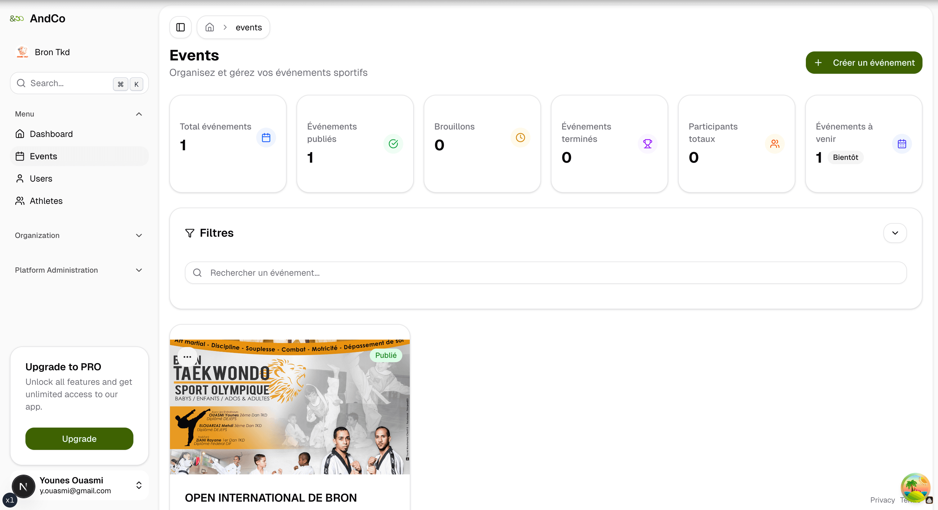 Capture d'écran de l'application AndCo-Sys